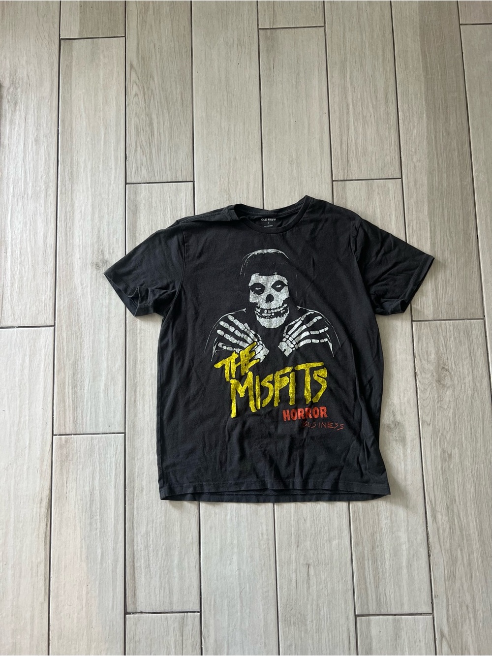 The Misfits Logo And Crimson Ghost Skull Mens Medium Horror Rock Cotton Tee